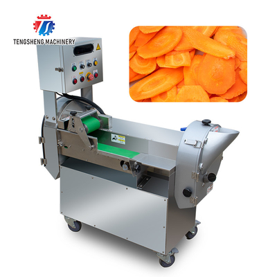 Flat Cut Moving Wheels Fruit Dicing Machine Double Headed Vegetable Pineapple Jackfruit